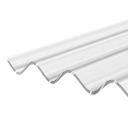 Corrapol Clear Polycarbonate Corrugated Roofing sheet (L)4m (W)950mm (T)1mm