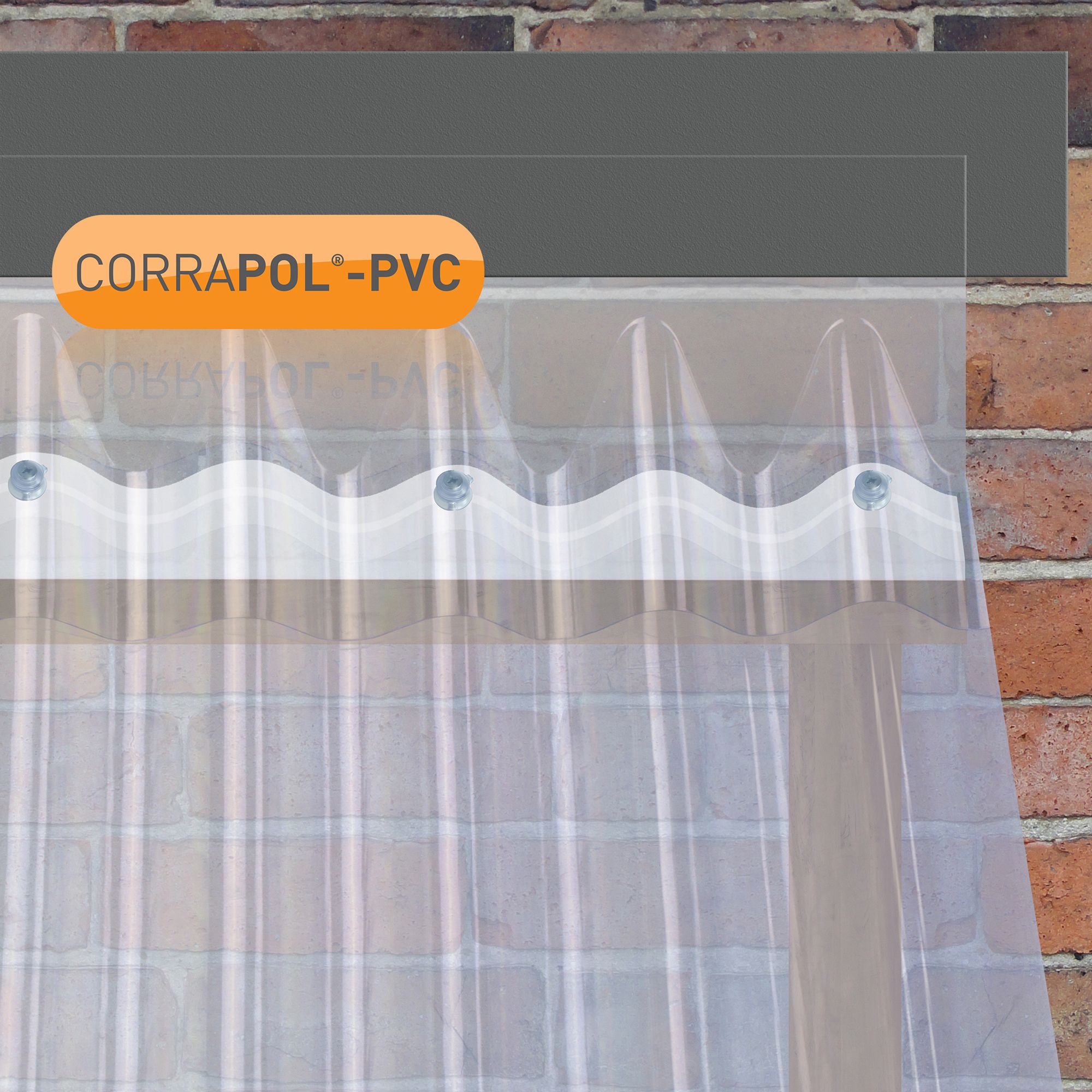 Corrapol Corrugated Clear Polyvinyl chloride (PVC) Wall flashing