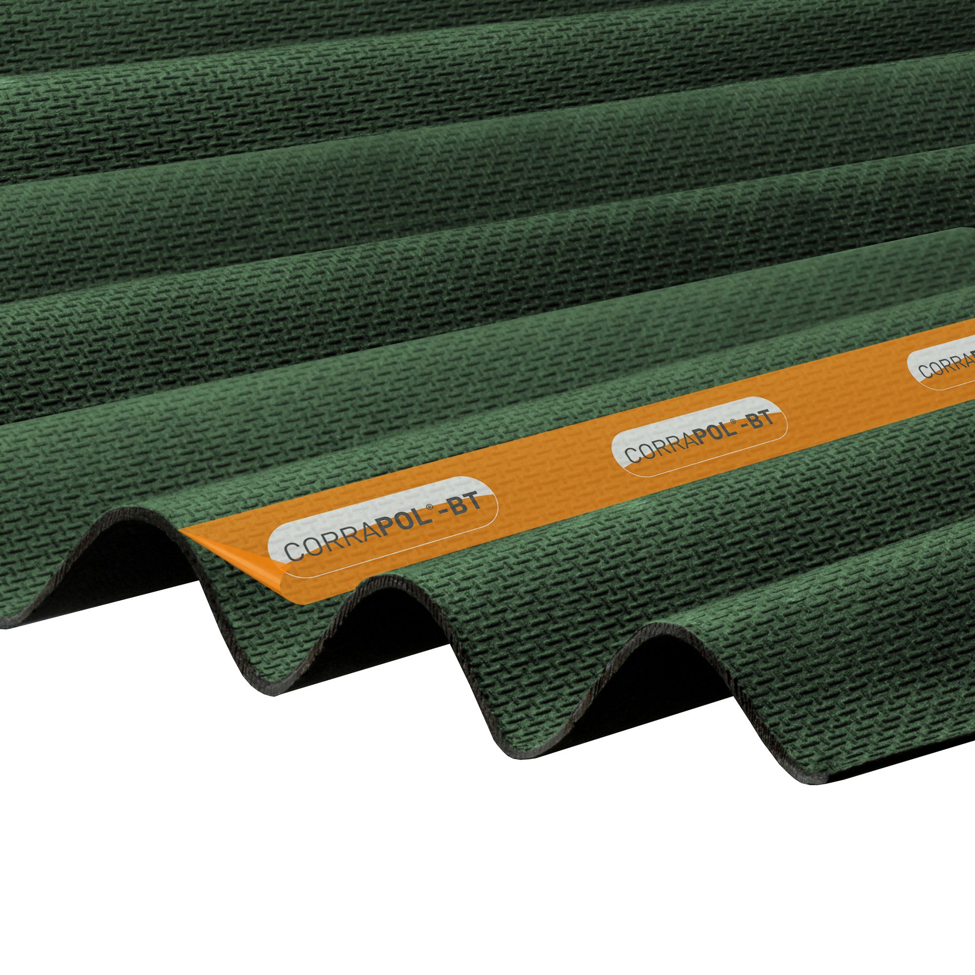 Corrapol Green Bitumen Corrugated Roofing sheet (L)2m (W)930mm (T)2mm