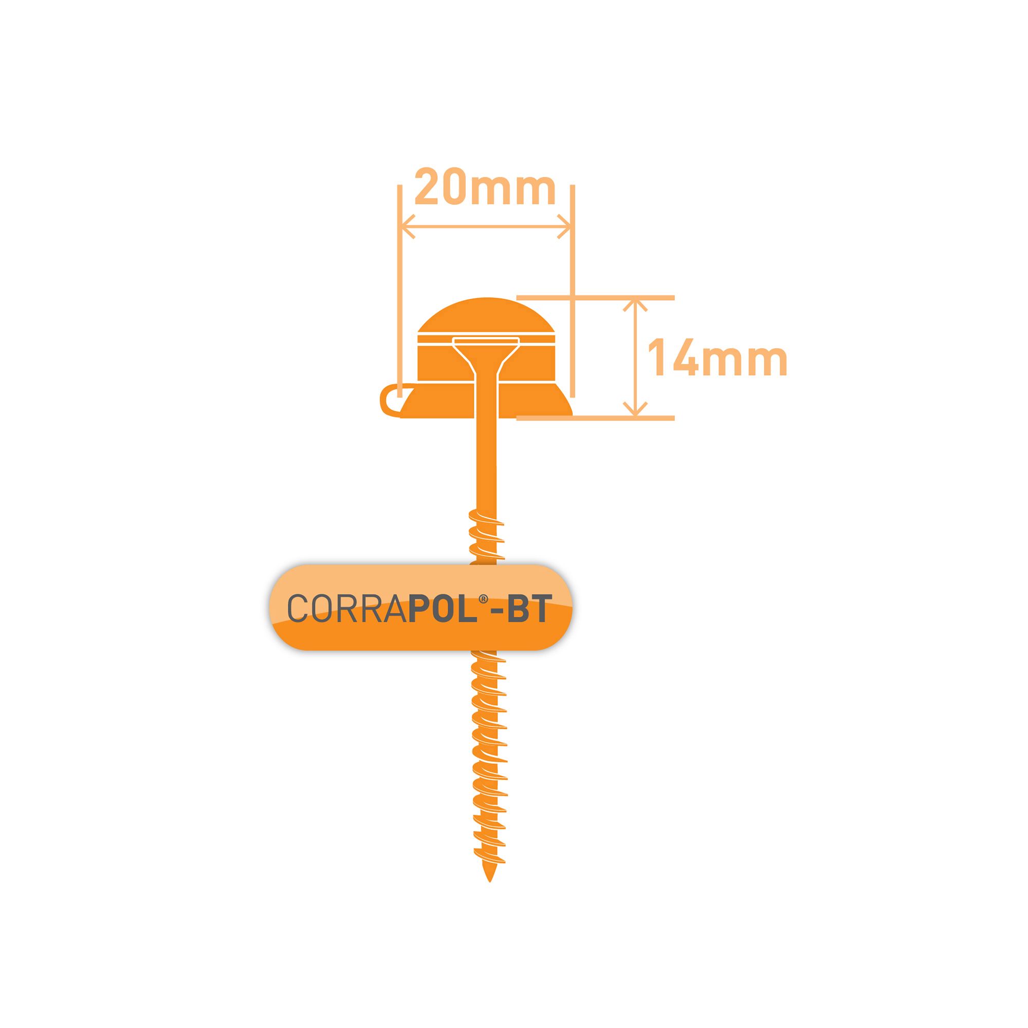 Corrapol PZ Button Brown Rubber & steel Roofing screw (Dia)5.5mm (L)60mm, Pack of 50