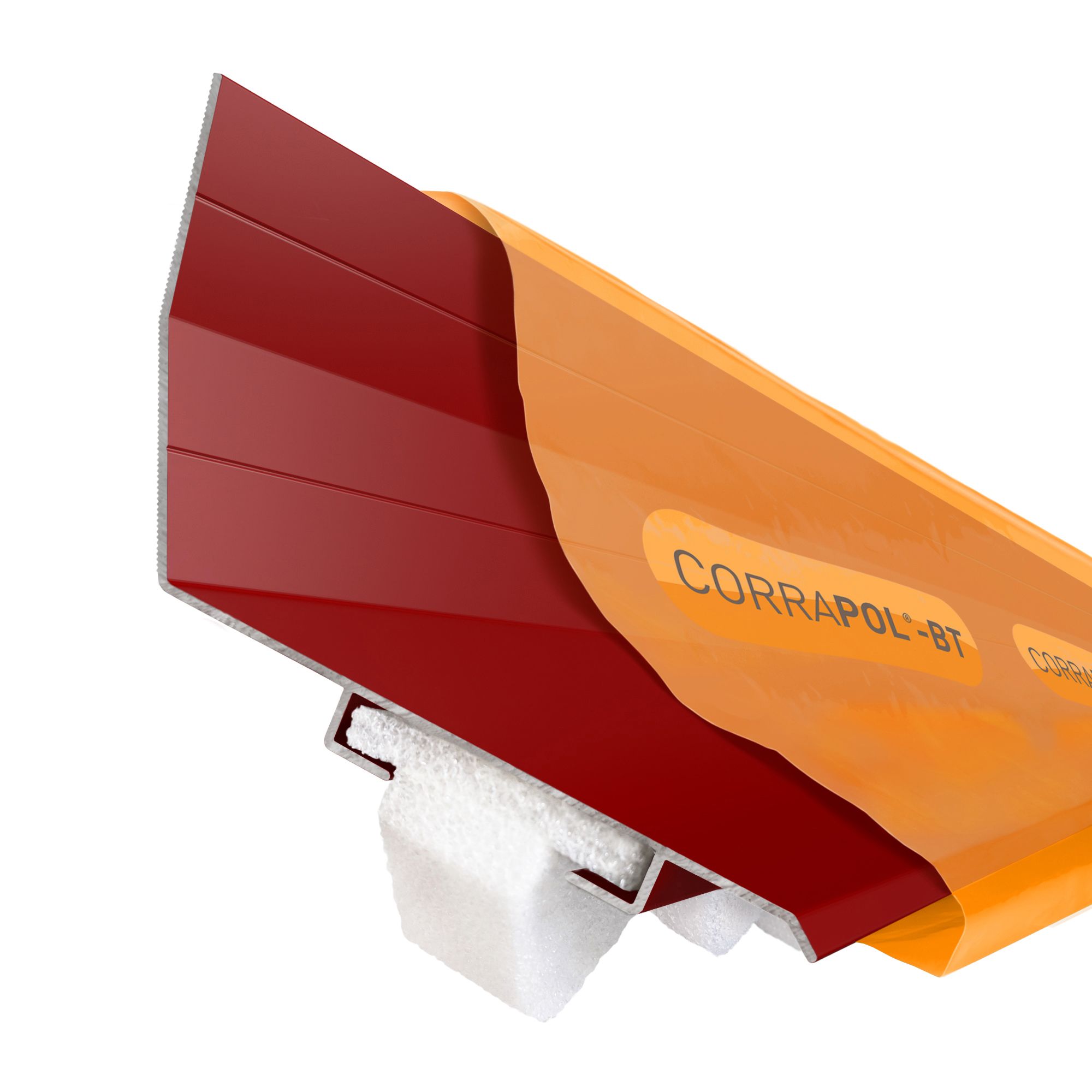 Corrapol Red Aluminium Corrugated wall flashing (L)2m (W)165mm