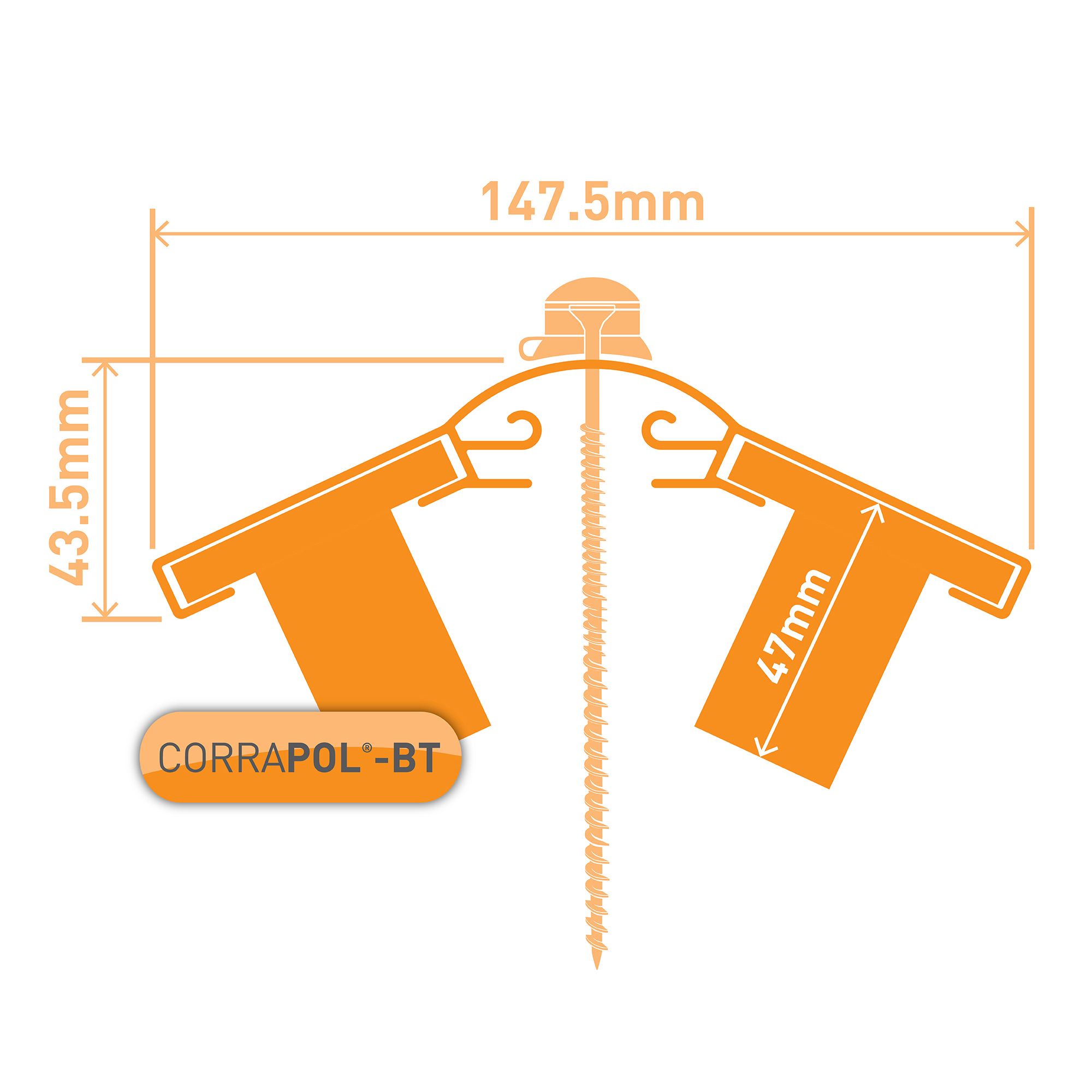 Corrapol Red Aluminium Ridge piece (L)3mm (W)145mm