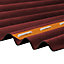 Corrapol Red Bitumen Corrugated Roofing sheet (L)2m (W)930mm (T)2mm