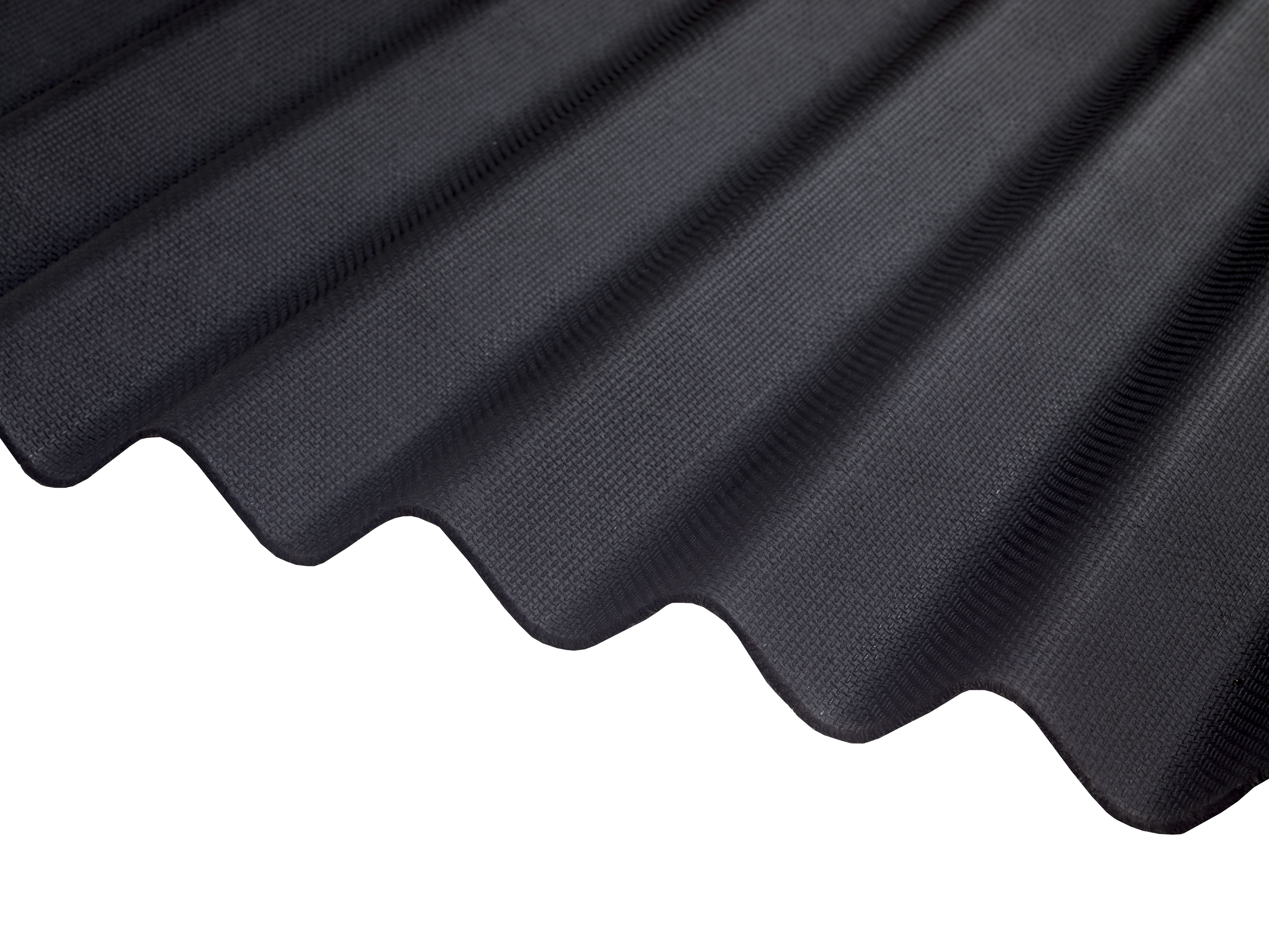 Corrubit Black Bitumen Corrugated Roofing Sheet (L)2m (W)930mm (T)2.2mm ...