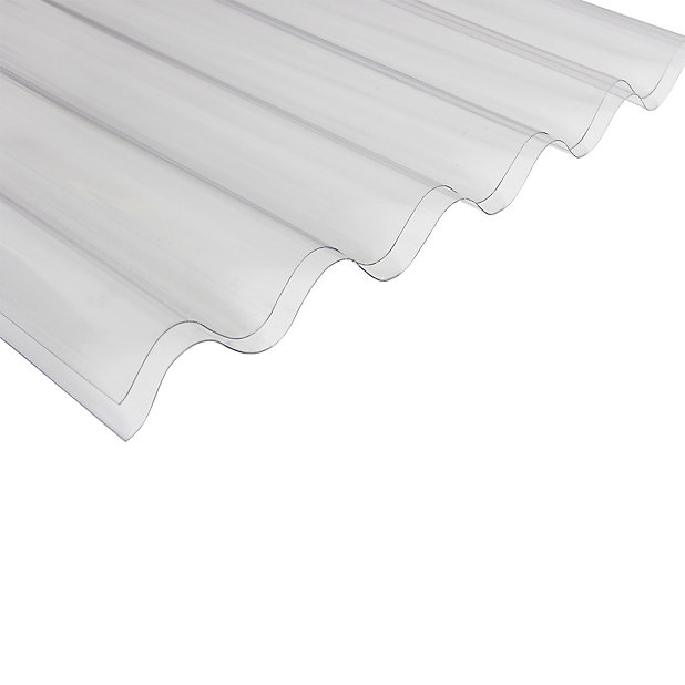 Corrubit Clear Polycarbonate Corrugated, Corrugated Metal Roofing Sheets B Q