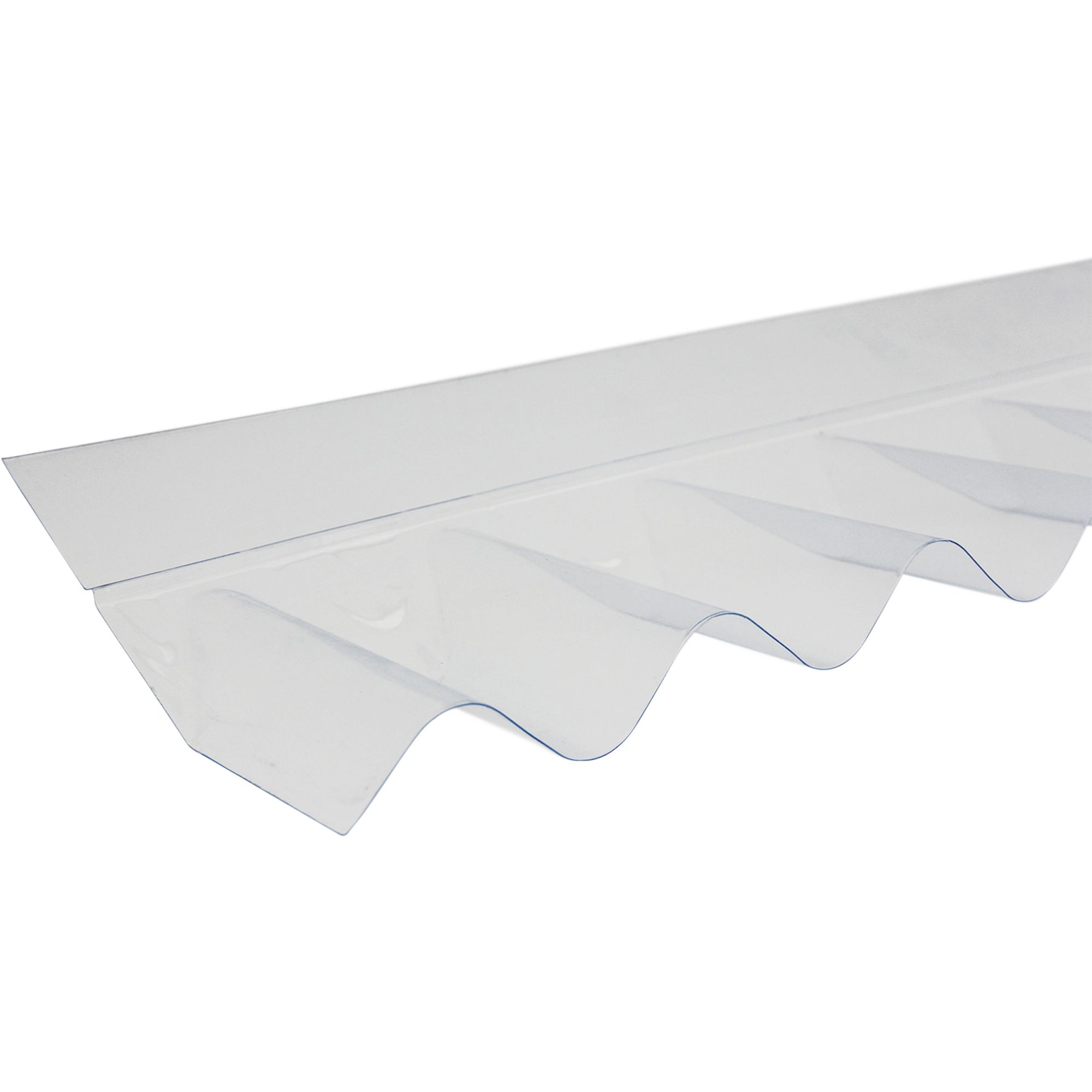 Corrubit Corrugated Clear Polyvinyl chloride (PVC) Wall flashing (W)150mm x (L)950mm