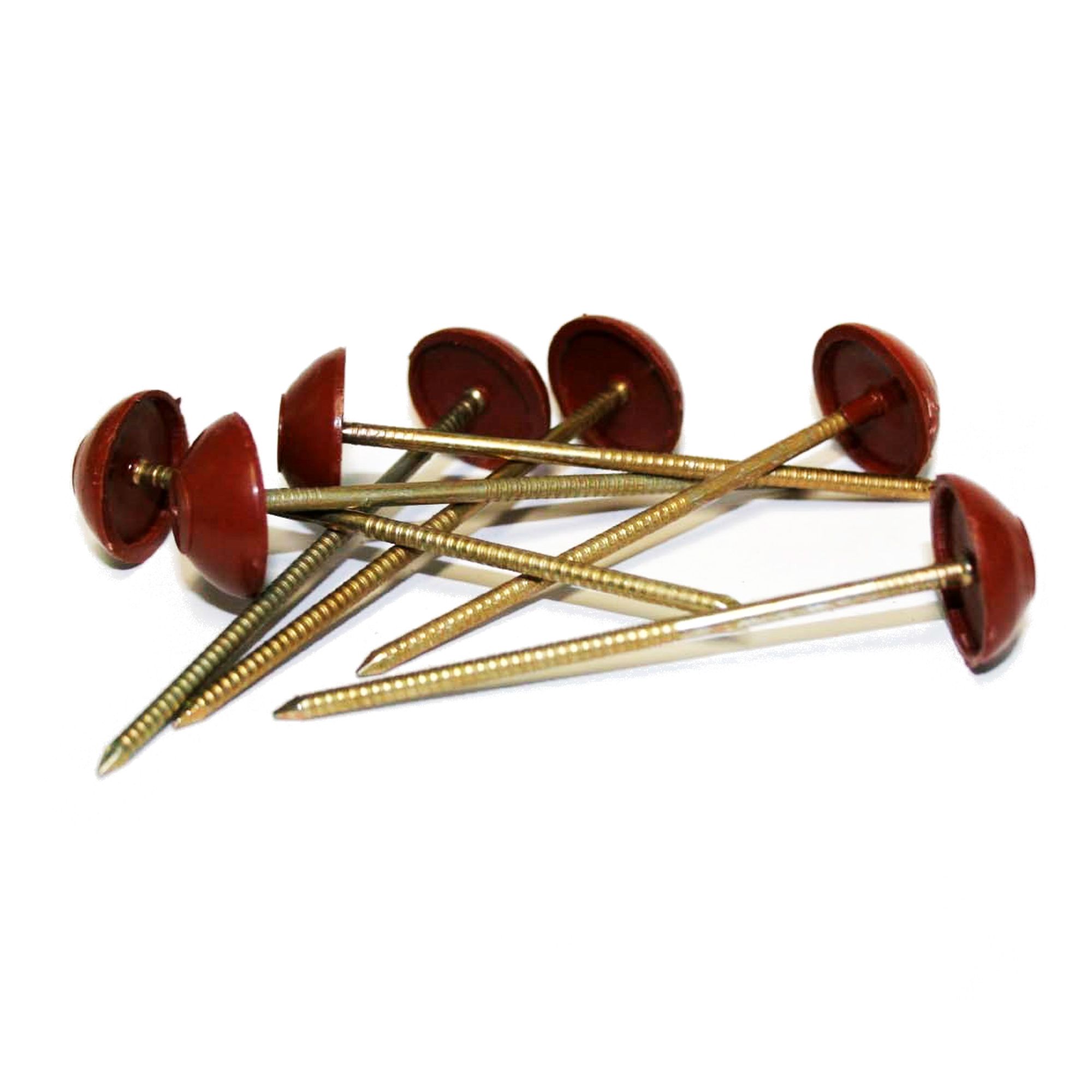 Corrubit Steel Red Roofing nail & cover cap, (L)8cm Pack of 100