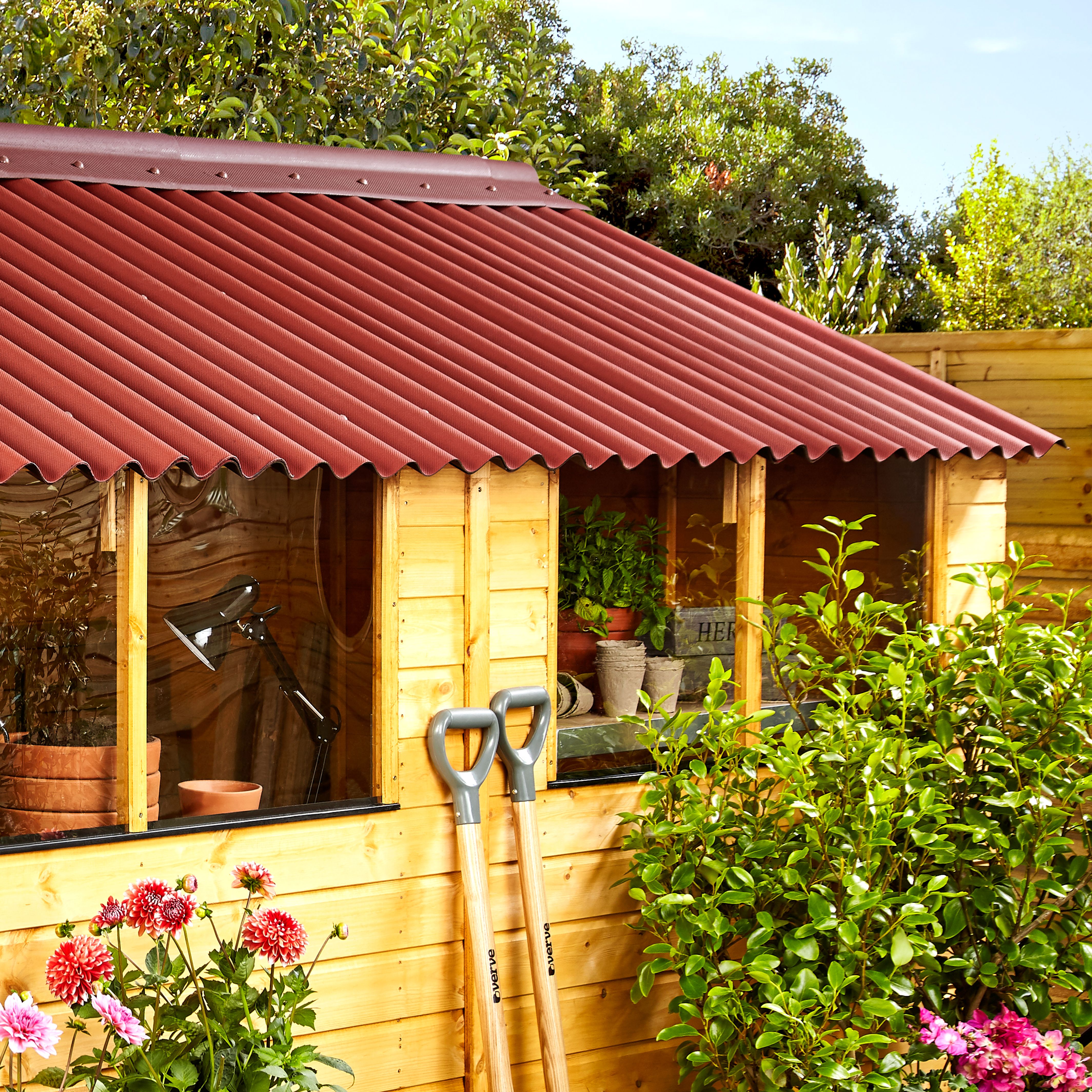 Corrubit Steel Red Roofing nail & cover cap, (L)8cm Pack of 100