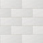 Cortese White 3D woven Ceramic Wall Tile, Pack of 14, (L)500mm (W)200mm