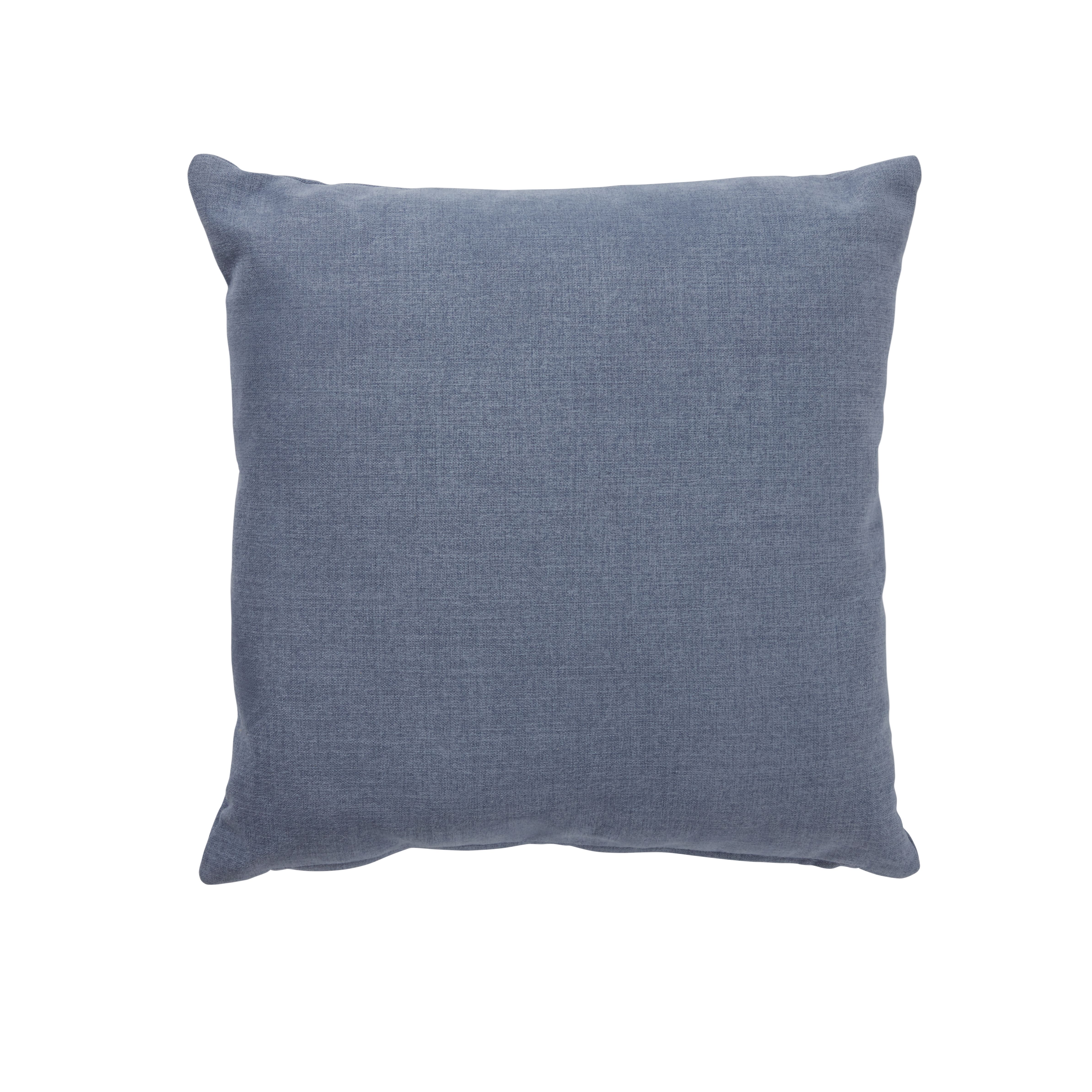 Cosmo Plain Denim blue Cushion DIY at B&Q
