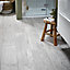 Cotage wood Grey Matt Wood effect Porcelain Wall & floor Tile, Pack of 4, (L)1200mm (W)200mm
