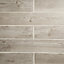 Cotage wood White Matt Wood effect Porcelain Wall & floor Tile, Pack of 4, (L)1200mm (W)200mm