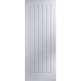 Cottage White Woodgrain effect Internal Door, (H)2032mm (W)813mm (T)35mm