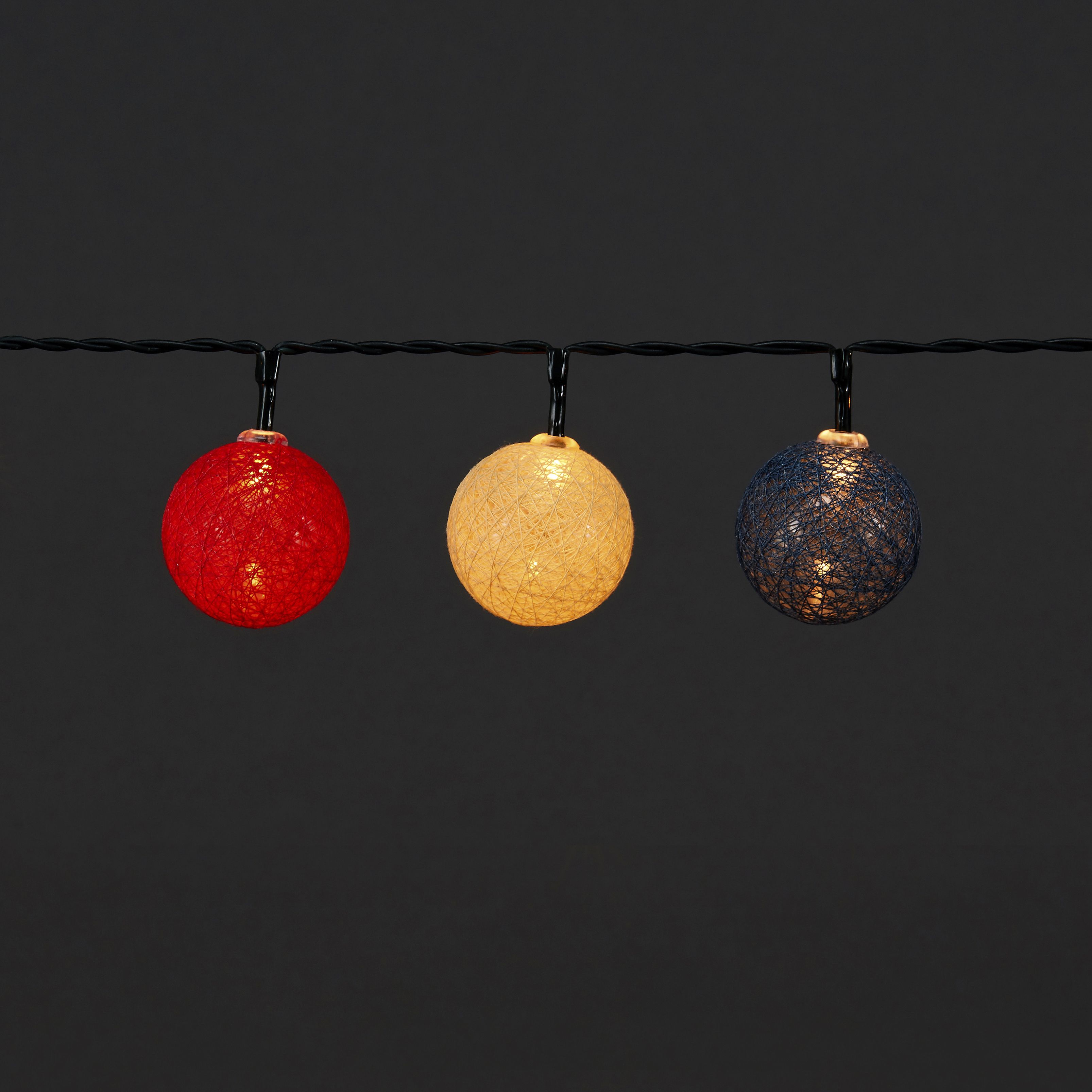 Cotton ball Christmas string light cap, Pack of 25