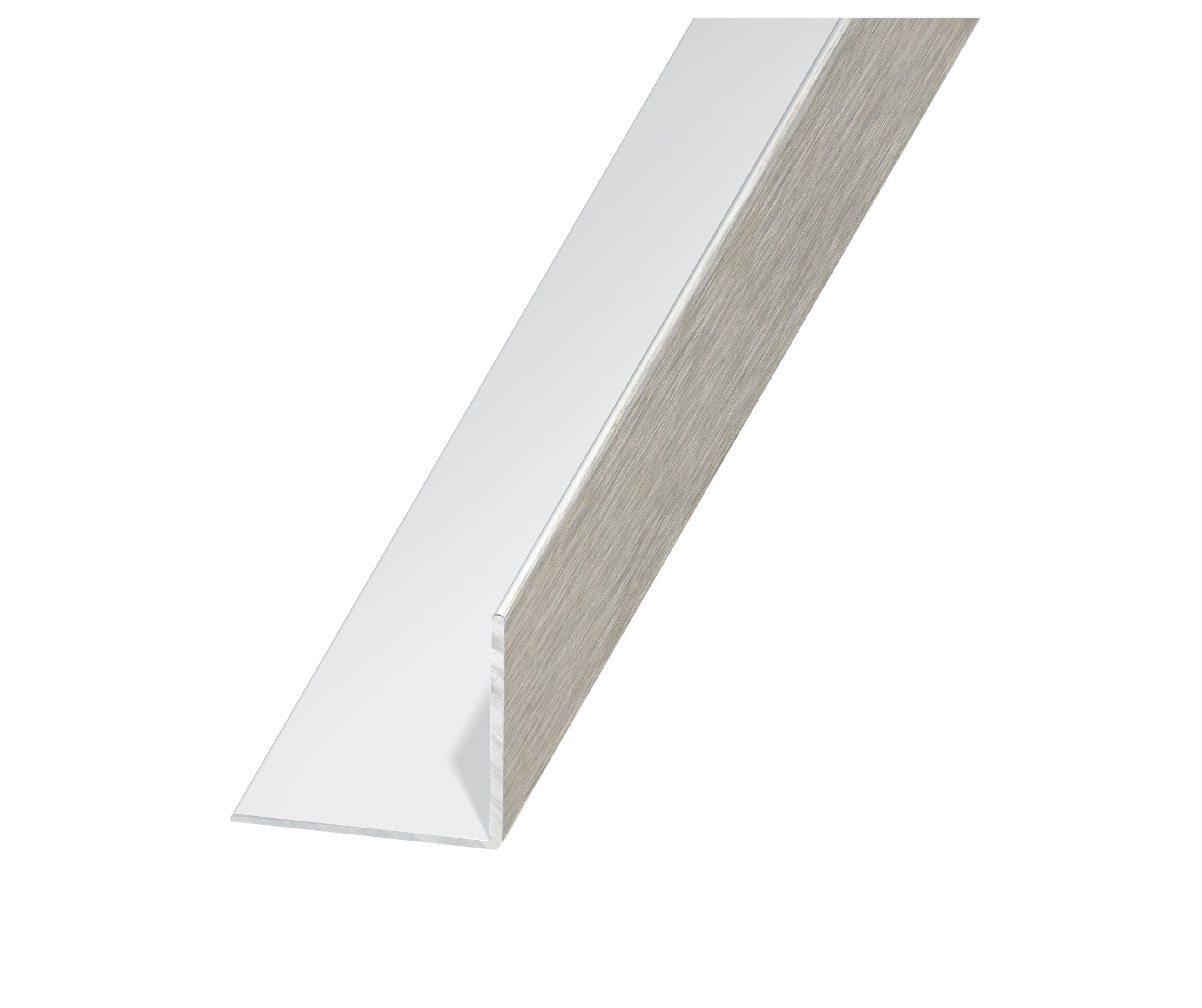 CQFD Brushed effect Anodised Aluminium Equal L-shaped Angle profile, (L)1m (W)25mm (D)25mm (T)1.5mm