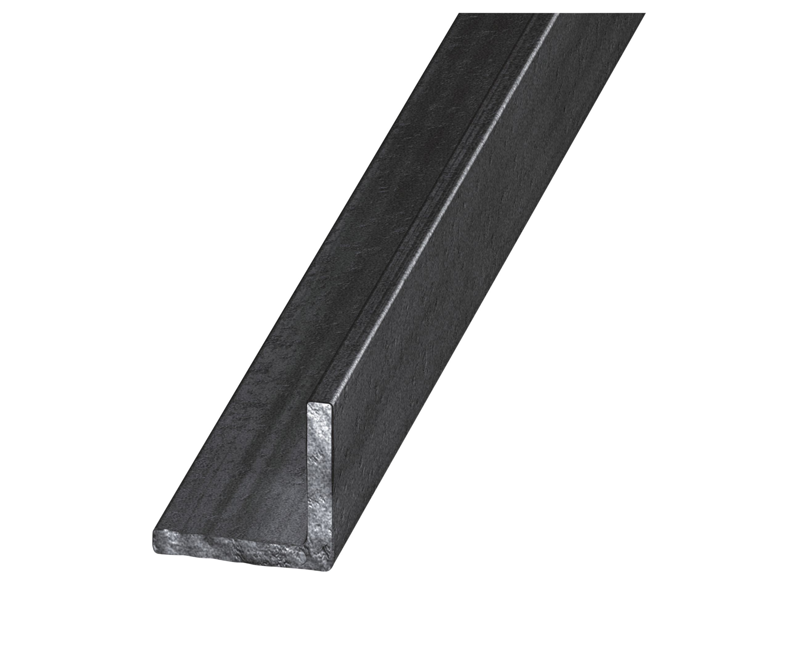 CQFD Grey Varnished Steel Equal L-shaped Angle profile, (L)2.5m (W)20mm (D)20mm (T)3mm