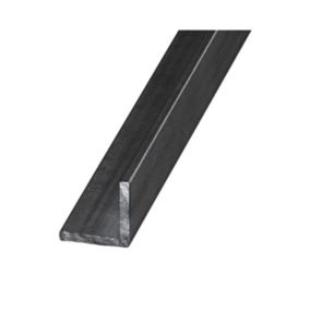 CQFD Grey Varnished Steel Equal L-shaped Angle profile, (L)2.5m (W)20mm (D)20mm (T)3mm