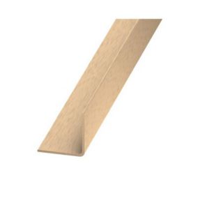 CQFD Light brown Polyvinyl chloride (PVC) Angle profile, (L)2m (W)20mm (D)20mm (T)1.2mm