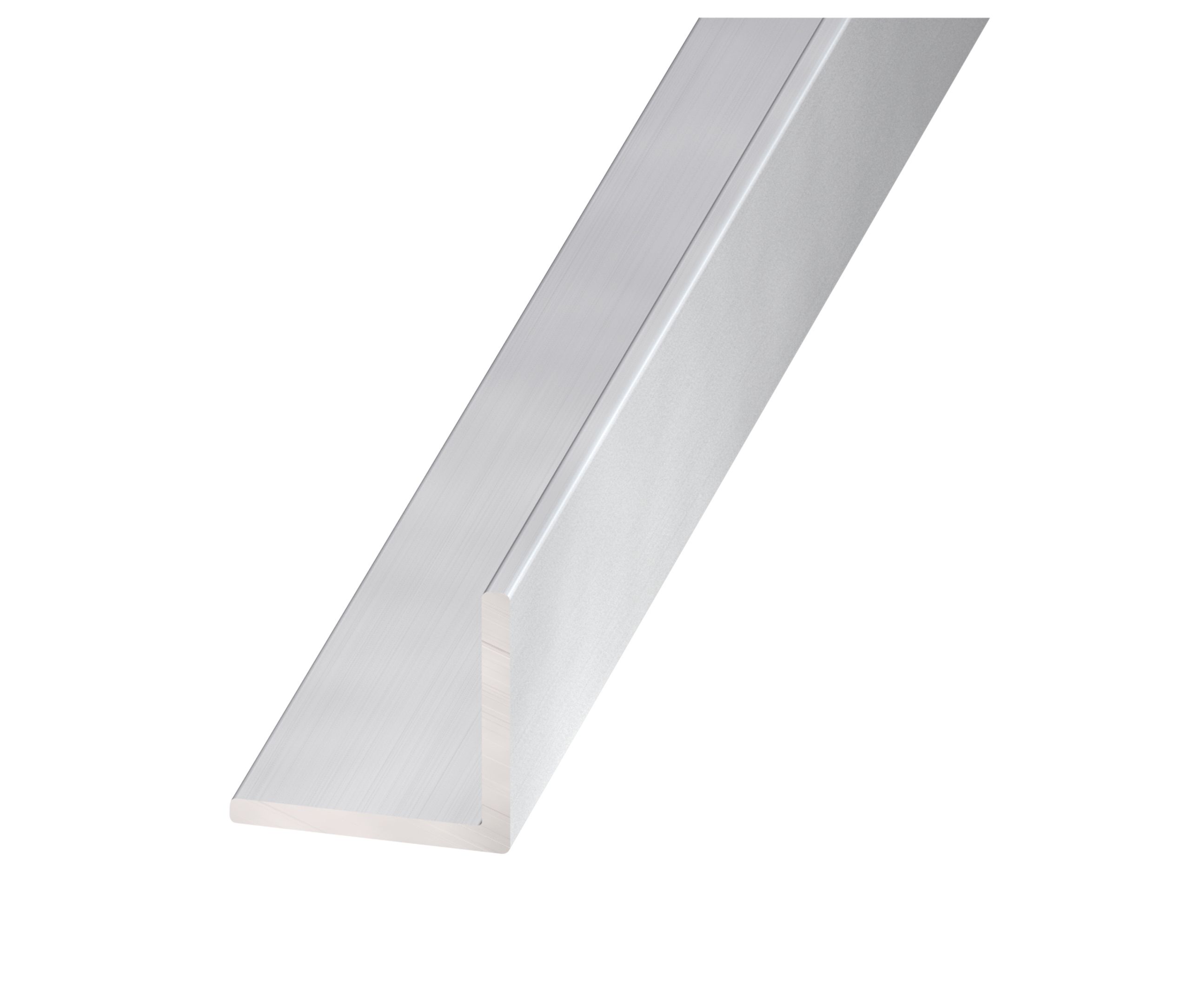 CQFD Silver effect Aluminium Unequal L-shaped Angle profile, (L)1m (W)40mm (D)20mm (T)1.5mm