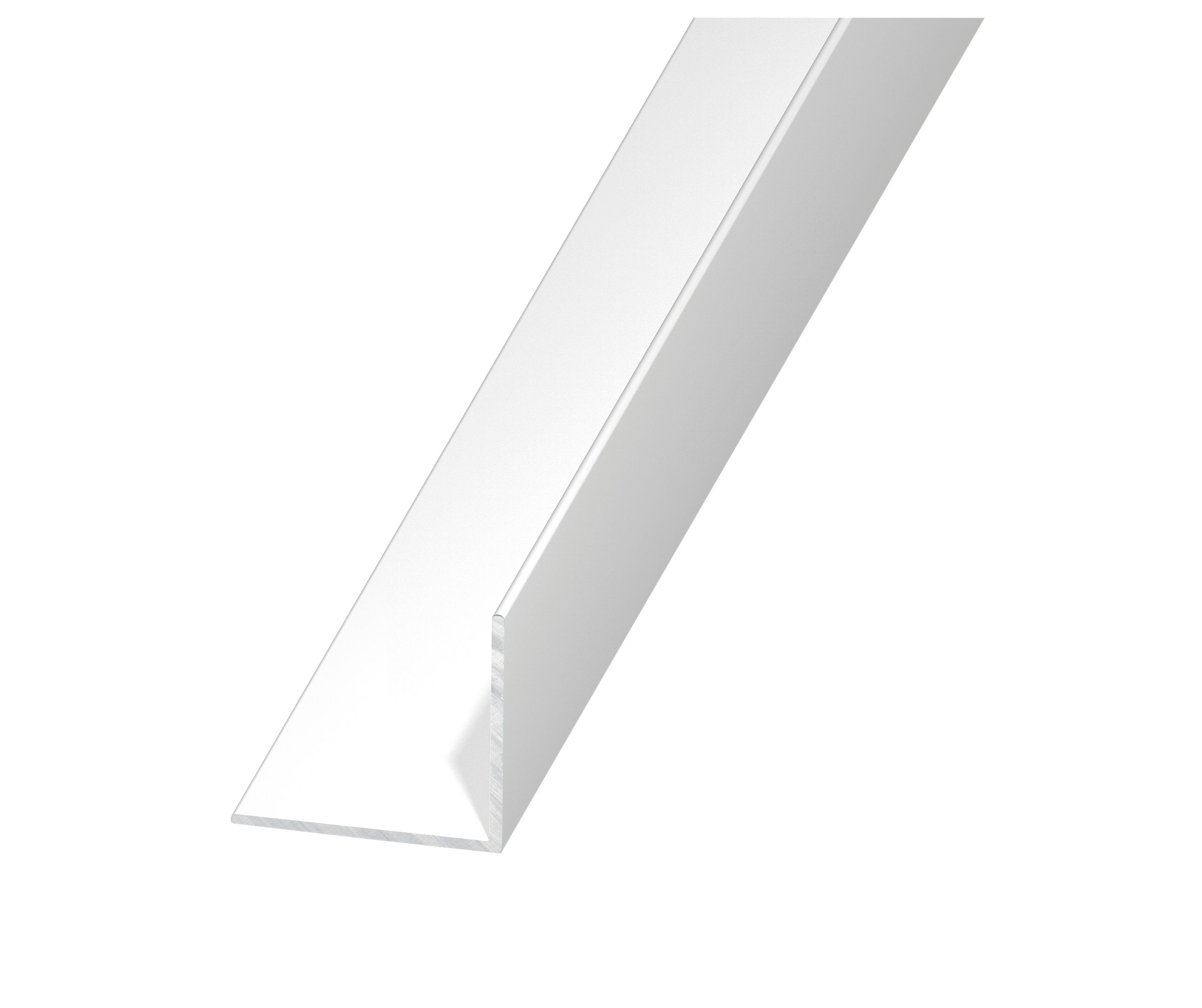 CQFD Silver effect Anodised Aluminium Equal L-shaped Angle profile, (L)2.5m (W)20mm (D)20mm (T)1.5mm