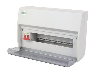 Crabtree Main switch Consumer unit with 100A main switch