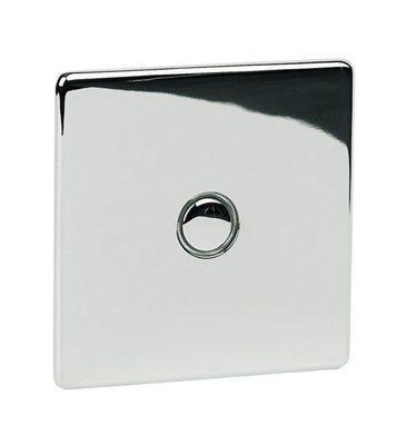Crabtree Silver profile Single 2 way Screwless Dimmer switch