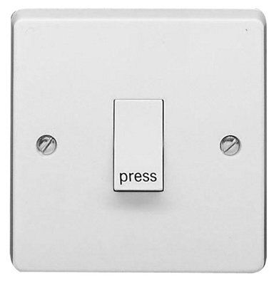 Crabtree White 10A 2 way 1 gang Switch