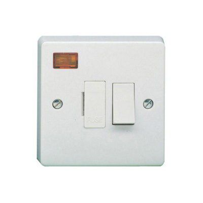 Crabtree White 13A Raised profile Screwed Switched Fused connection unit