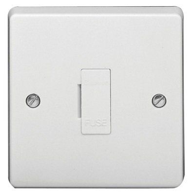 Crabtree White 13A Raised profile Screwed Unswitched Fused connection unit