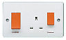Crabtree White Cooker switch & socket