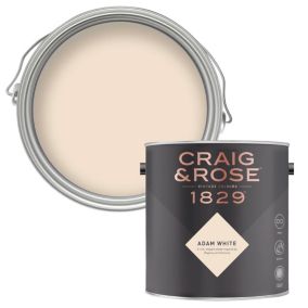 Craig & Rose 1829 Adam White  Chalky Emulsion paint, 2.51L