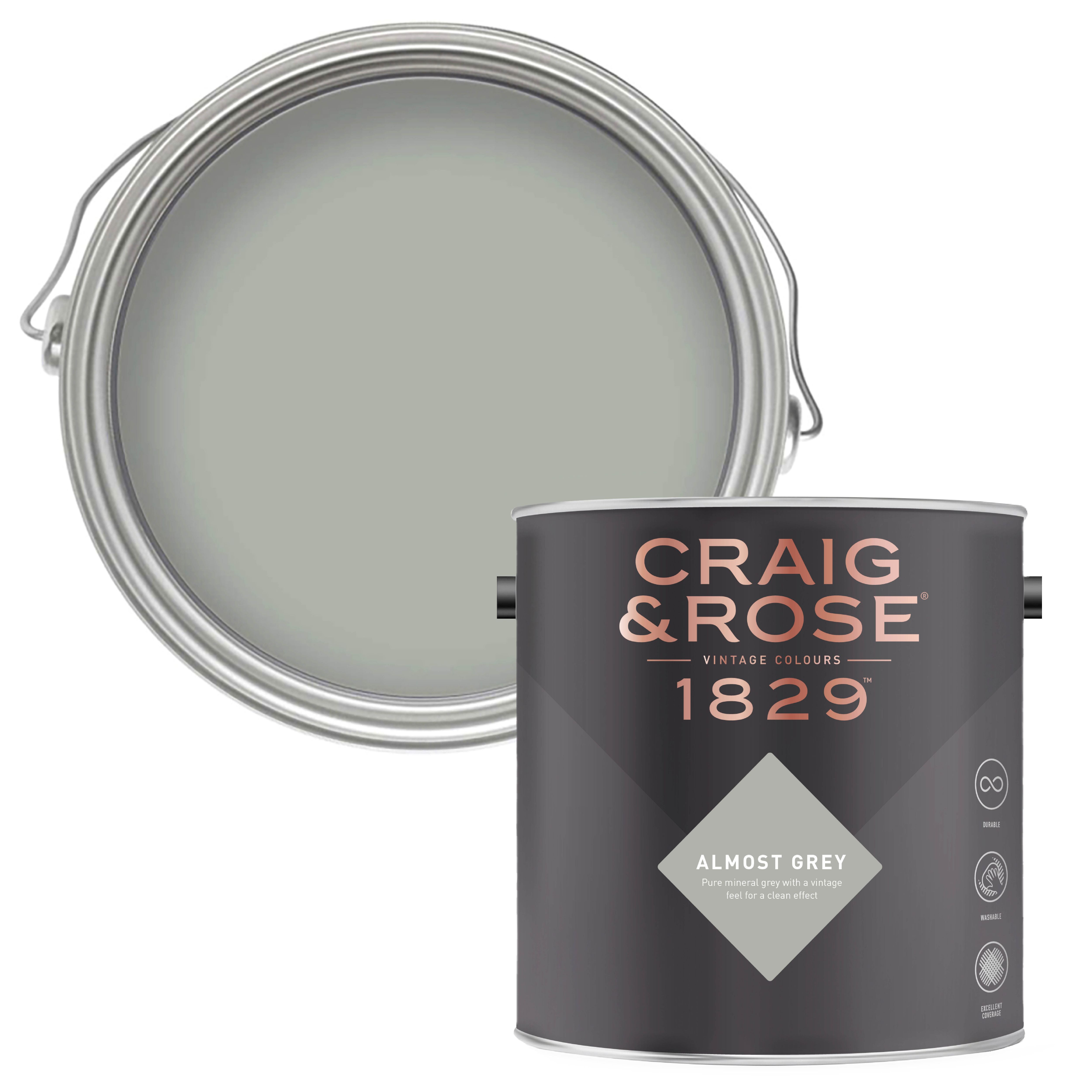 Craig & Rose 1829 White Doe Chalky Emulsion Paint, 2.5L