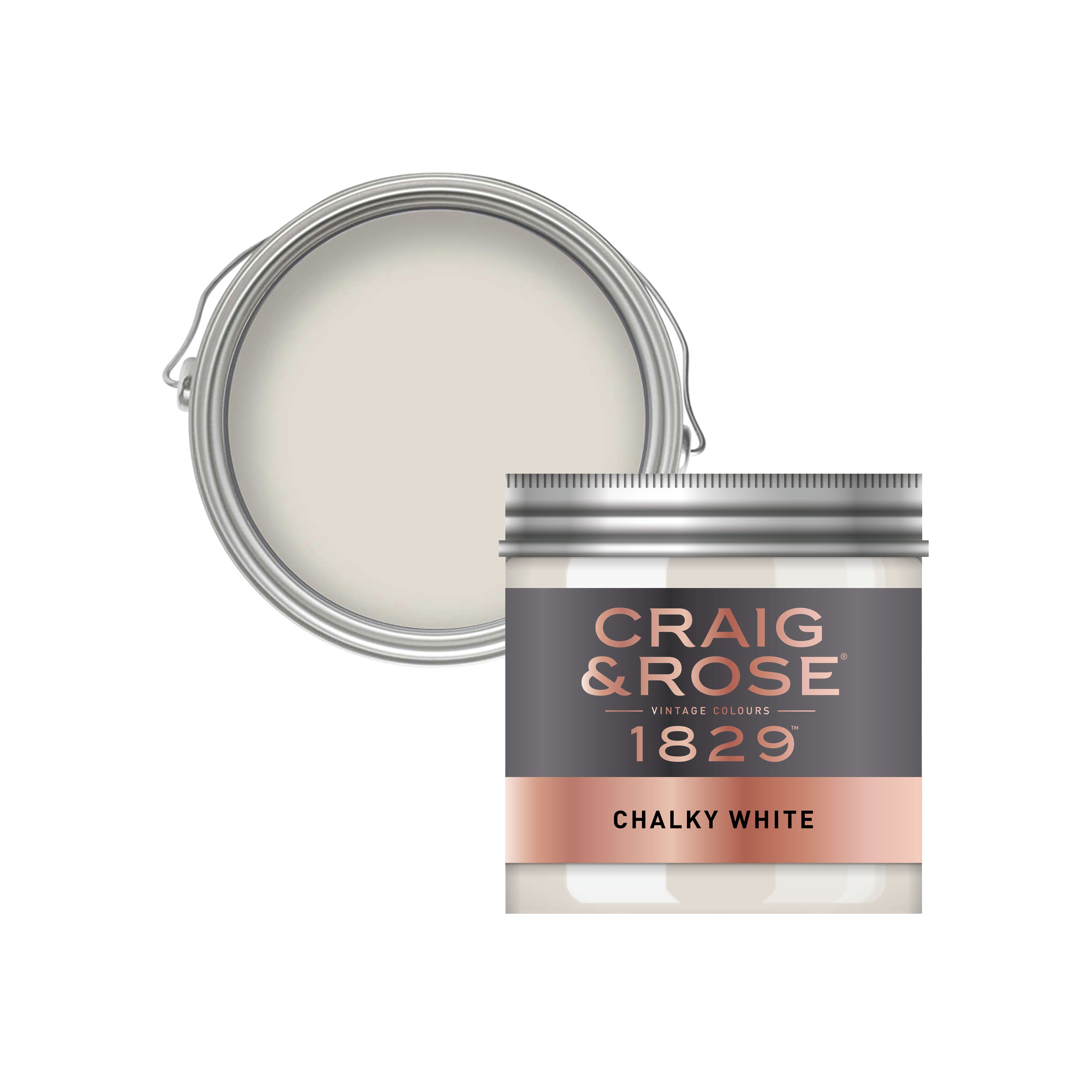 Craig & Rose 1829 Chalky White Chalky Emulsion paint, 50ml DIY at B&Q
