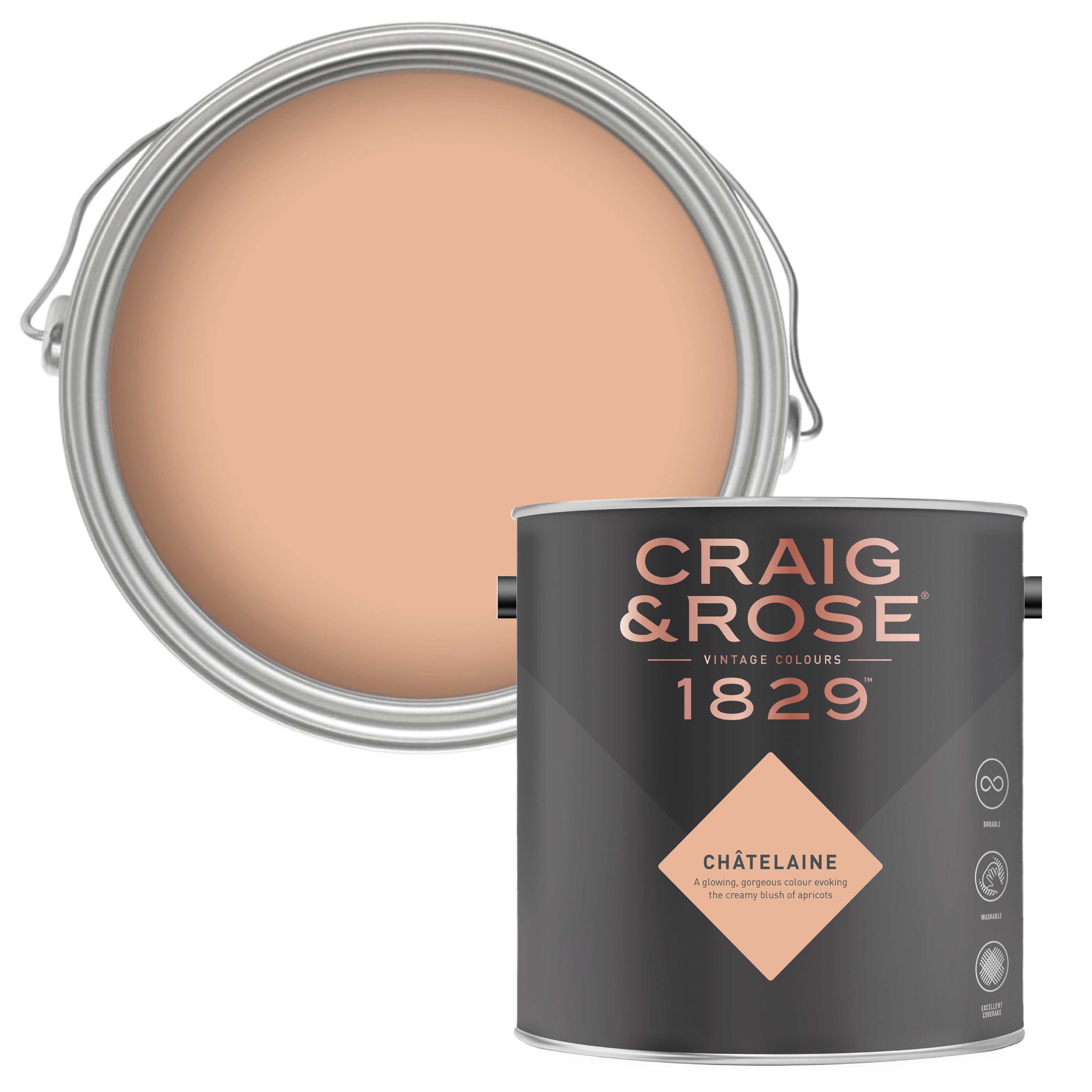 Craig & Rose 1829 Chatelain Chalky Emulsion paint, 2.5L