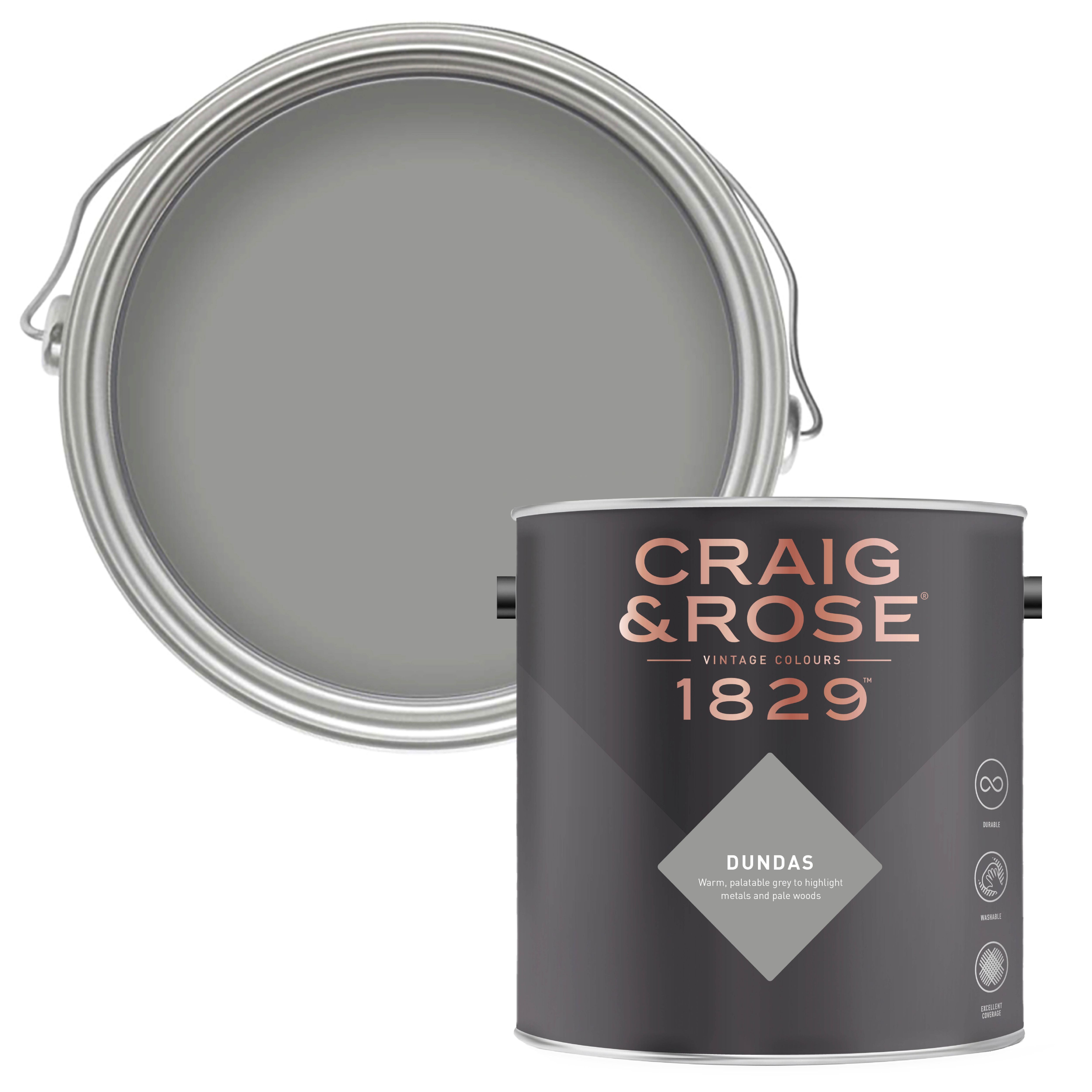 Craig & Rose 1829 Dundas Chalky Emulsion paint, 2.5L