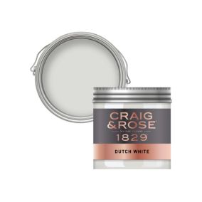 Craig & Rose 1829 Dutch White Chalky Emulsion paint, 50ml Tester pot