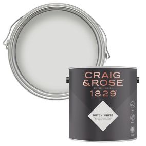 Craig & Rose 1829 Dutch White Eggshell Wall paint, 750ml