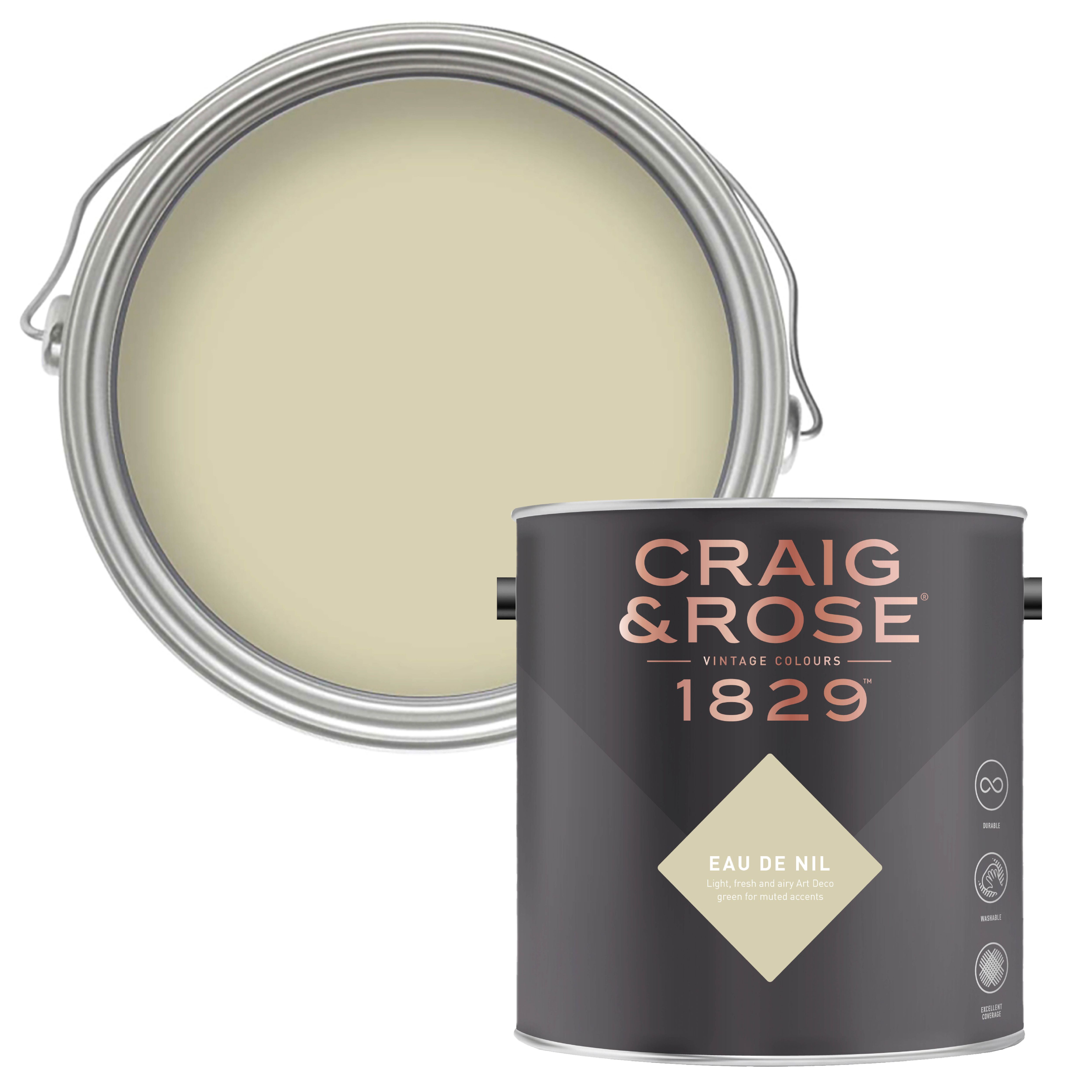 Craig & Rose 1829 Eau De Nil Chalky Emulsion paint, 2.5L