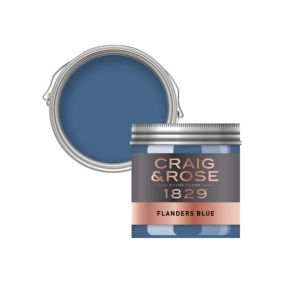 Craig & Rose 1829 Flanders Blue Chalky Emulsion paint, 50ml Tester pot