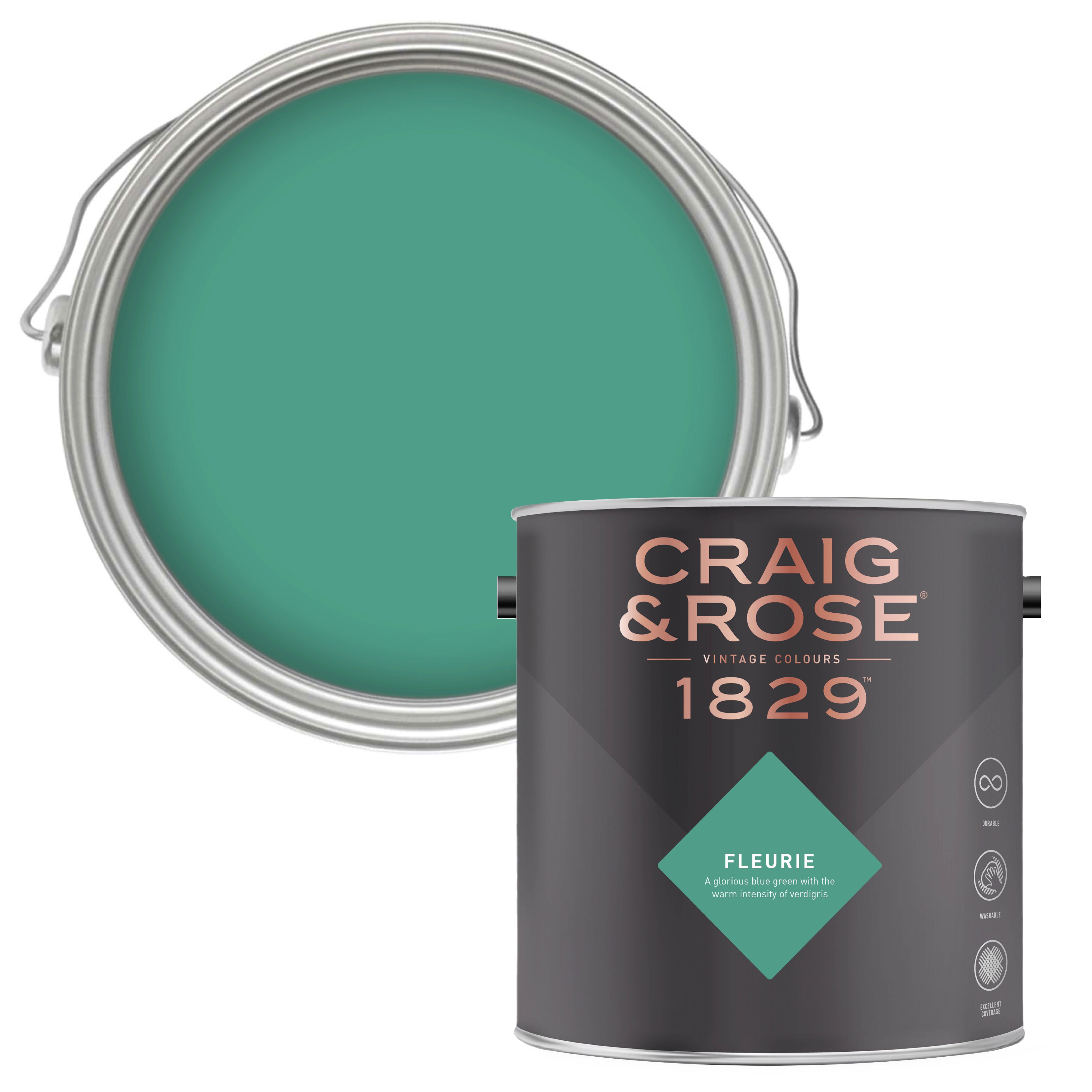 Craig & Rose 1829 Violet Slate Chalky Emulsion paint, 2.5L | DIY 