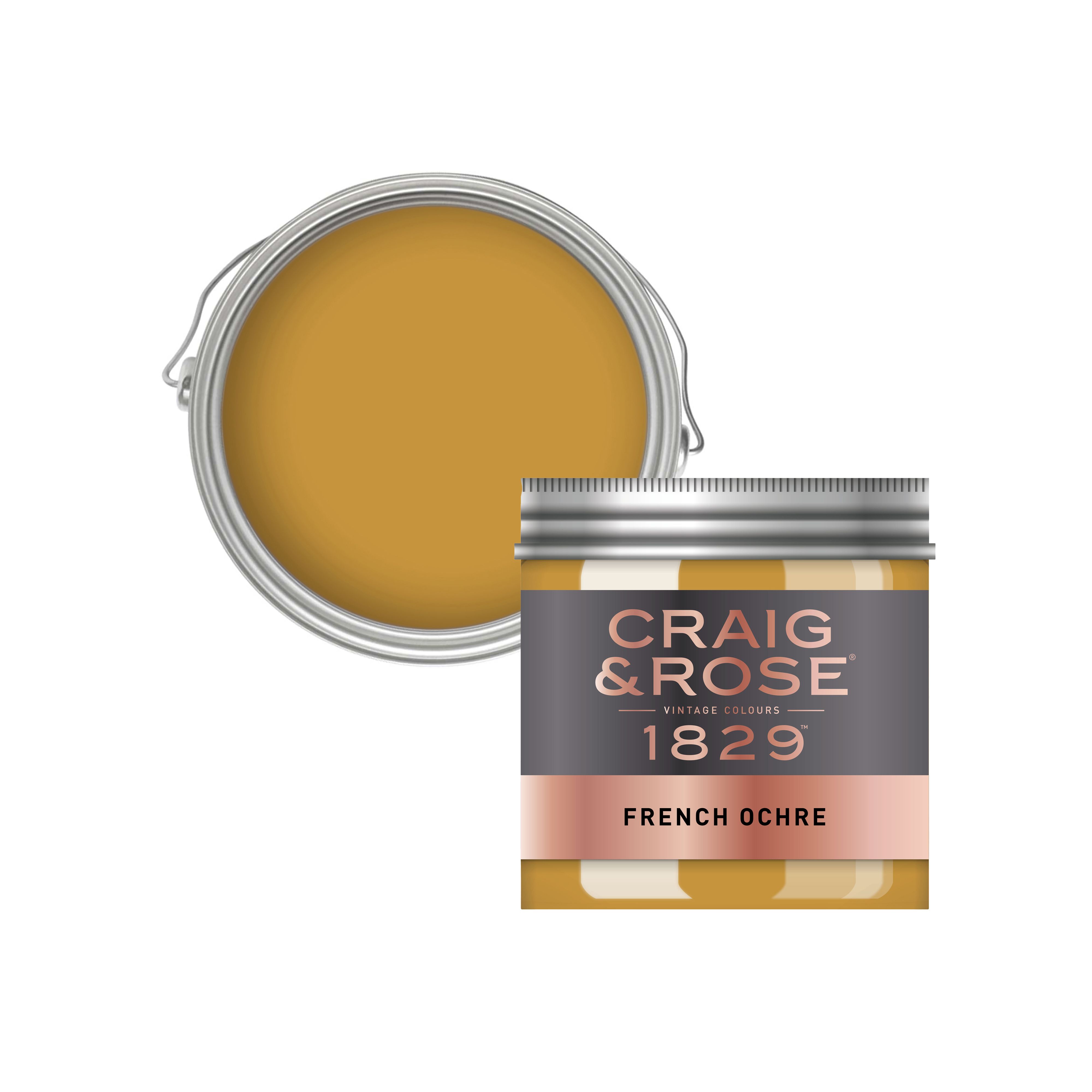 Craig & Rose 1829 French Ochre Chalky Emulsion paint, 50ml