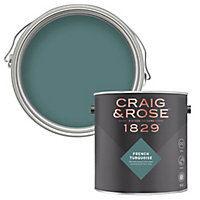 Craig & Rose 1829 French Turquoise Chalky Emulsion paint, 2.5L