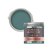Craig & Rose 1829 French Turquoise Chalky Emulsion paint, 50ml