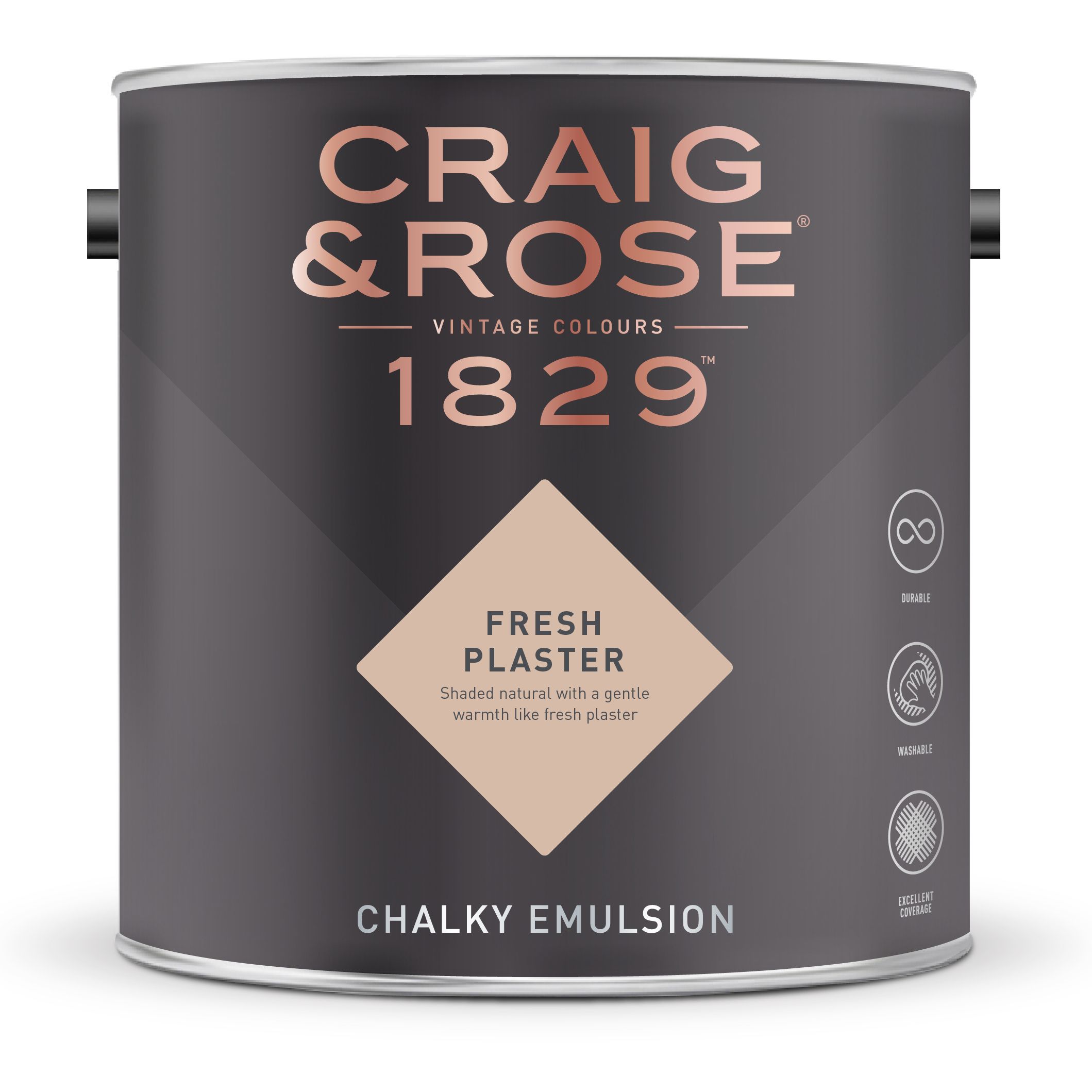 Craig & Rose 1829 Fresh Plaster Chalky Emulsion paint, 2.5L