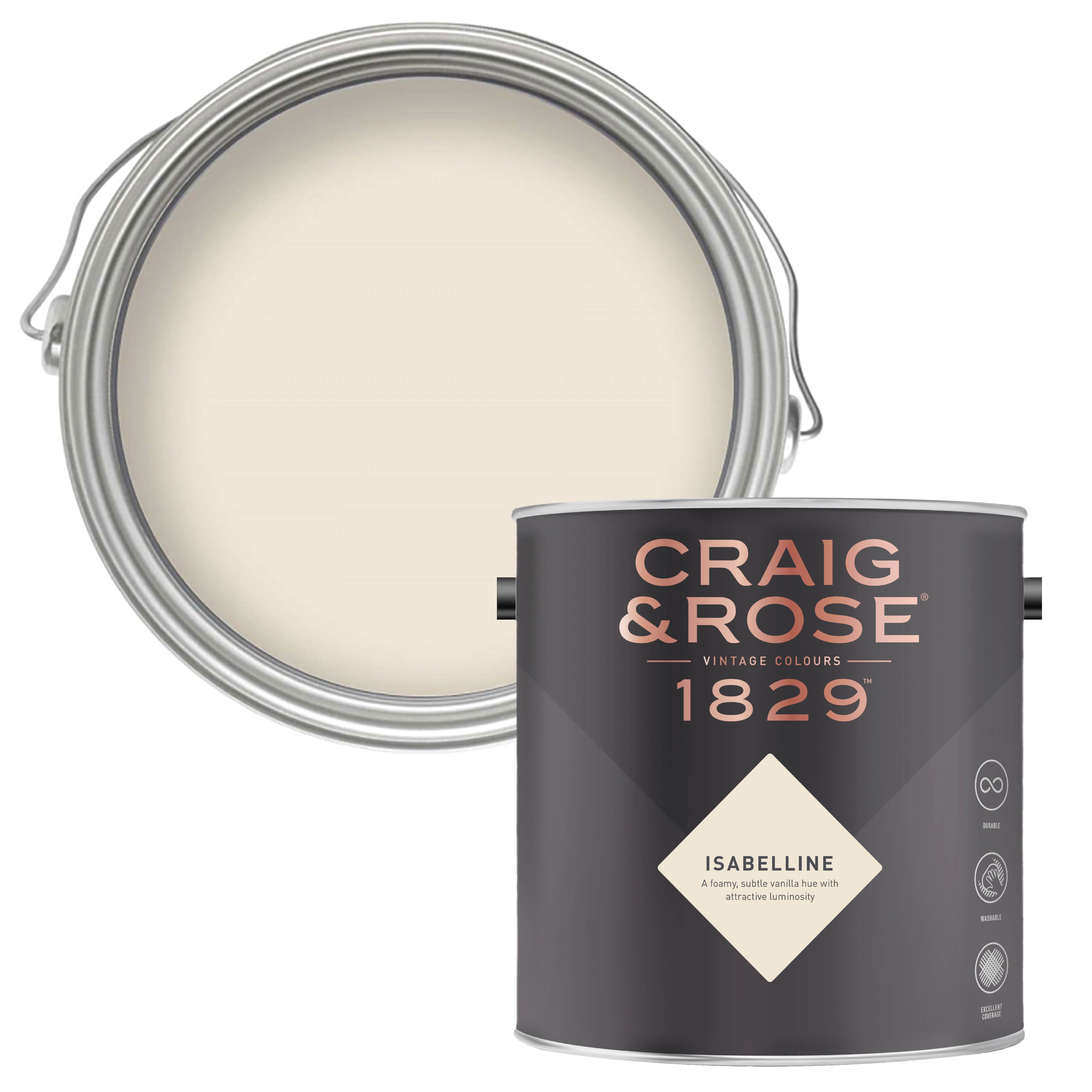 Craig & Rose 1829 Isabelline Chalky Emulsion paint, 2.5L