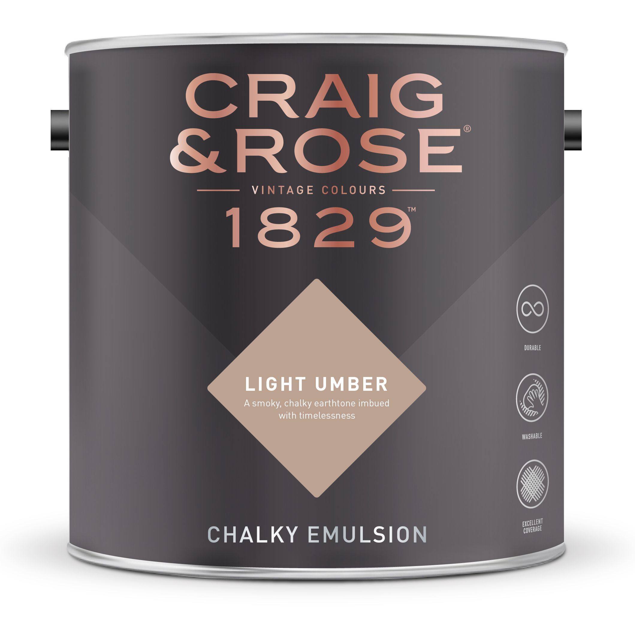 Craig & Rose 1829 Light Umber Chalky Emulsion paint, 2.5L