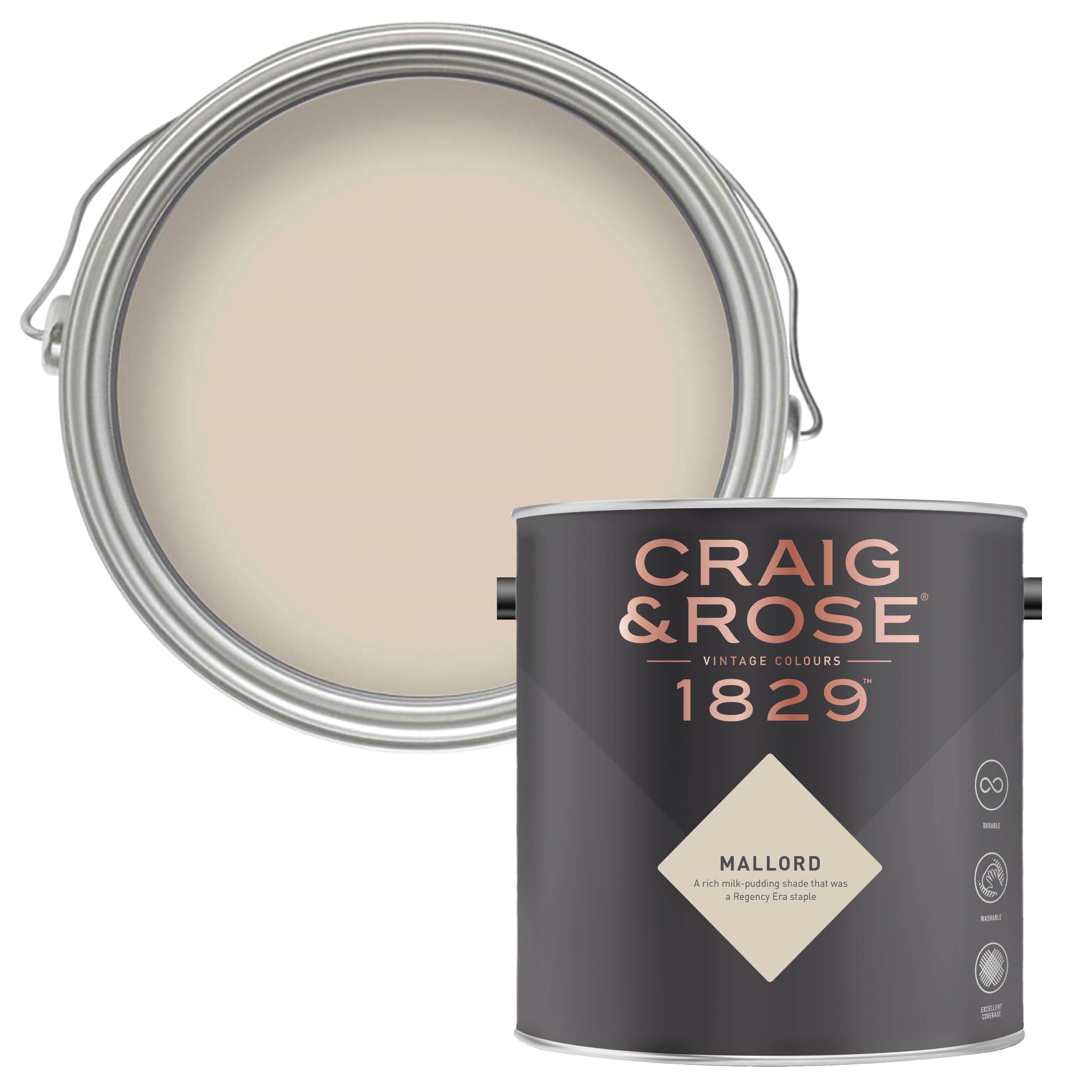 Craig & Rose 1829 Mallord Chalky Emulsion paint, 2.5L