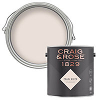 Craig & Rose 1829 Pearl White Chalky Emulsion paint, 2.5L