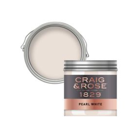 Craig & Rose 1829 Pearl White Chalky Emulsion paint, 50ml Tester pot