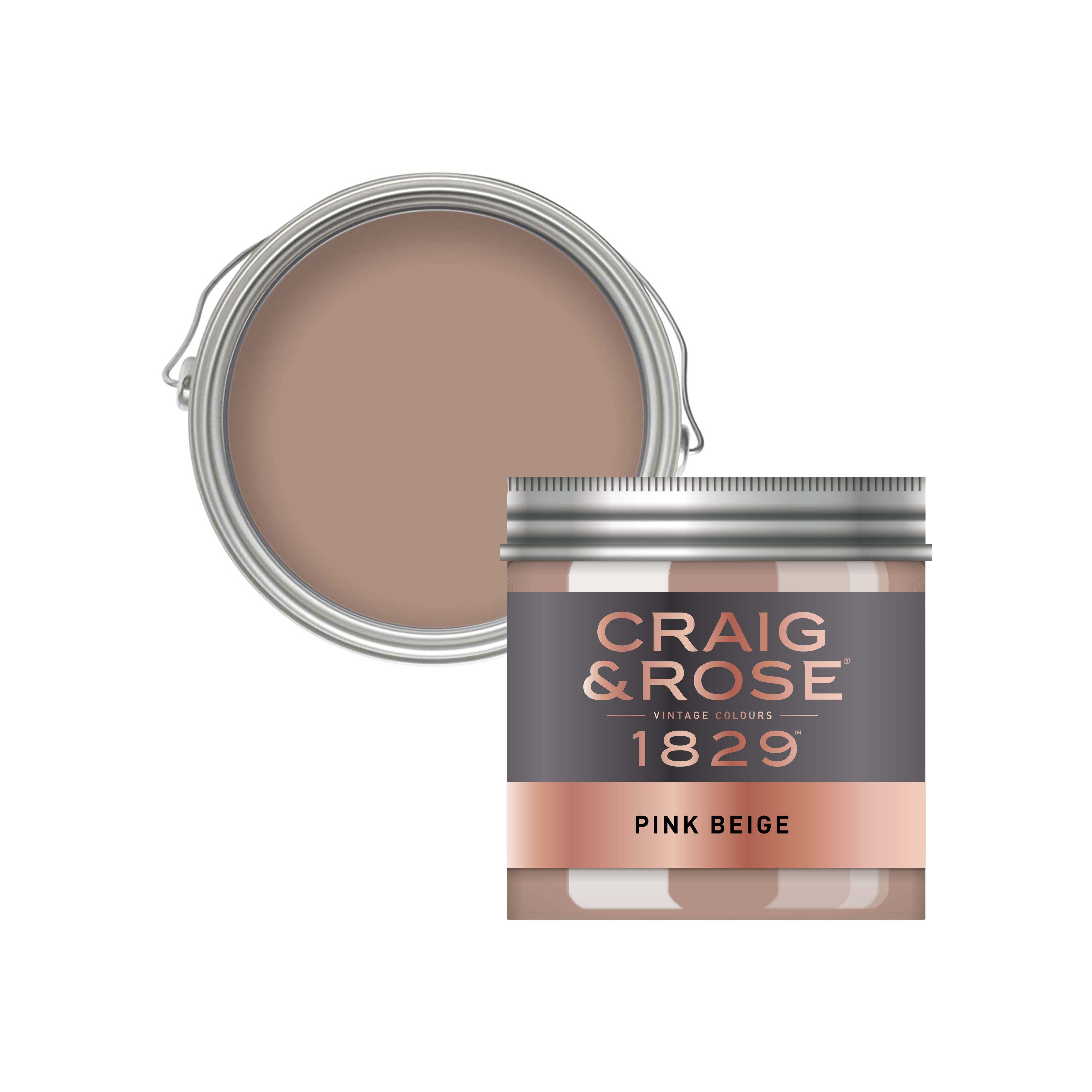 Craig & Rose 1829 Pink Beige Chalky Emulsion paint, 50ml